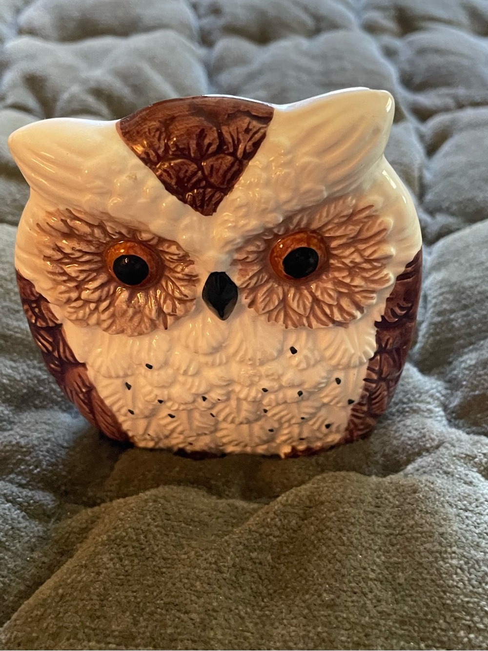 Vintage Enesco Japan Owl Napkin or Letter Holder MCM 70s
